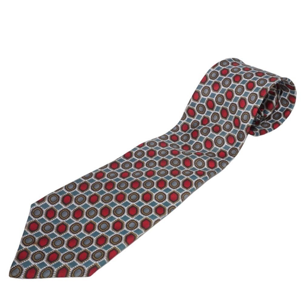 Harvé Bernard Silk Red and Green Men's Tie